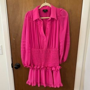 Hot pink Bardot dress